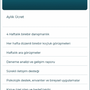 Aylık Paket (4 Hafta)